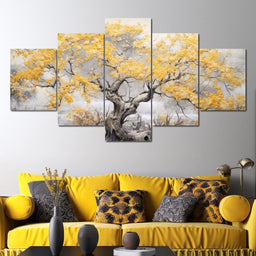 Golden Leafy Legends - NicheCanvas