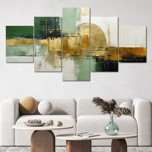 Verdant Gold Horizon Canvas Print