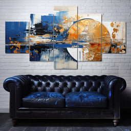 Golden Royal Geometric Harmony 07 - Wildrose Creations - NicheCanvas