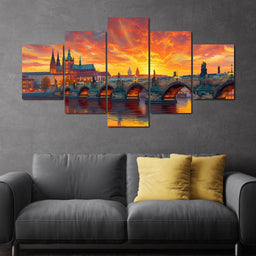 Sunset Over Prague - NicheCanvas