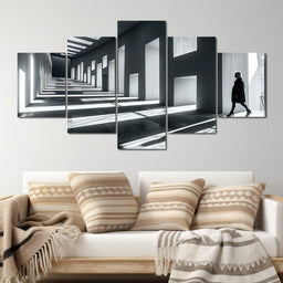 Shadowplay Geometric Solitude - NicheCanvas