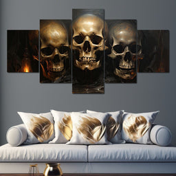 Gothic Symphony of the Skulls - Raven Blackwood - NicheCanvas