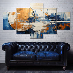 Golden Royal Geometric Harmony 15 - Wildrose Creations - NicheCanvas