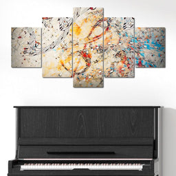Colorful Music Notes - NicheCanvas