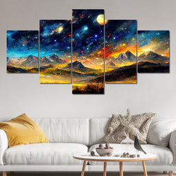 Golden New Earth Landscape | NicheCanvas