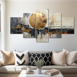 Golden Lunar Reflections - Tanni Cylon - NicheCanvas