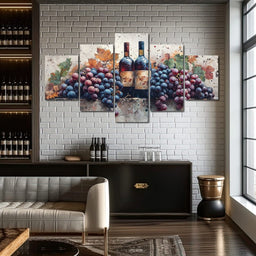 Wine & Grapes - NicheCanvas
