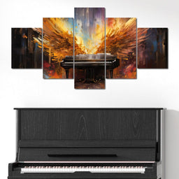 Winged Piano - NicheCanvas