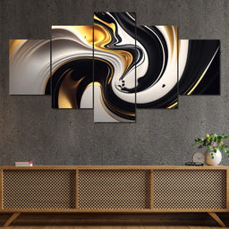 Marble-Lux Collection: Vibrant White & Gold Marble 04 - NicheCanvas