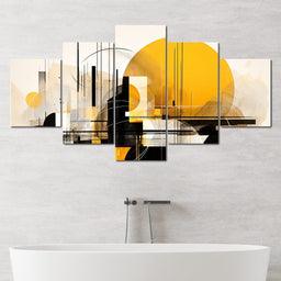 Urban Shadows in Abstract Forms - NicheCanvas