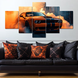 Hellcat Burnout - Rider Art - NicheCanvas