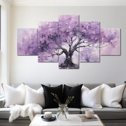 Blossoming Tree in Monochrome - NicheCanvas