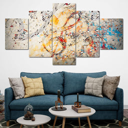 Colorful Music Notes - NicheCanvas