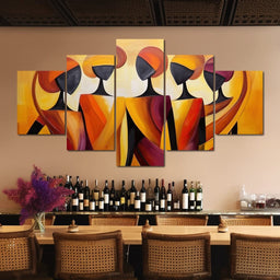 Golden Elegance in Abstract  - NicheCanvas