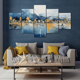 Mystical Forest Lake Abstract  - NicheCanvas