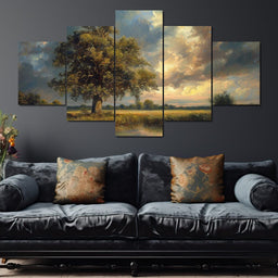 Golden Oak Reflections - NicheCanvas