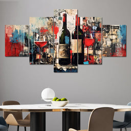 Red Wine Graffiti - NicheCanvas