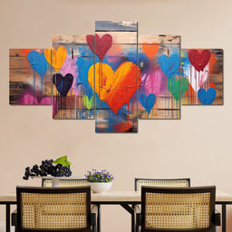 Spectrum of Embracing Hearts - NicheCanvas