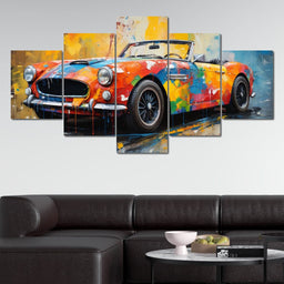 Pink Covertible - RiderArt - NicheCanvas