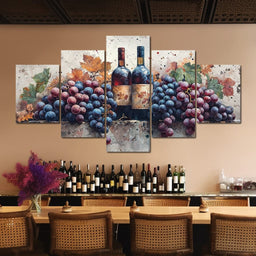 Wine & Grapes - NicheCanvas