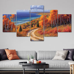 Autumnal Coastal Reverie - NicheCanvas