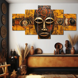 Tribal Mask 11 - Sakeem Gibbs - NicheCanvas