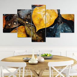 Autumn Dew on Amber Foliage - NicheCanvas