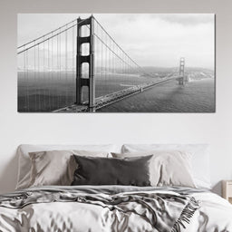 Golden Gate Bridge in Black & White - NicheCanvas