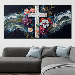 Floral Cross 05 - Neal Hackett  - NicheCanvas