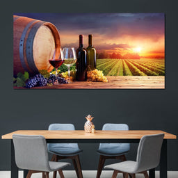 Wine Valley Sunset - NicheCanvas