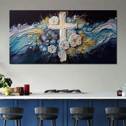 Floral Cross 03 - Neal Hackett  - NicheCanvas