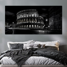 Rome Colosseum at Night - NicheCanvas