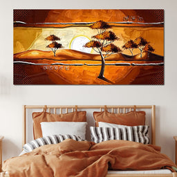 African Savanna Sunset - NicheCanvas