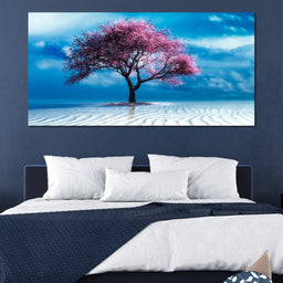 Lone Pink Tree - NicheCanvas