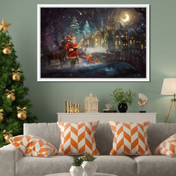 Santa Claus on Christmas Eve - NicheCanvas