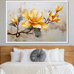 Yellow Magnolia Tree 2 - Wildrose Creations - NicheCanvas