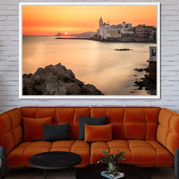Sunset over Sitges - NicheCanvas