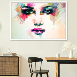 Watercolor Abstract Woman Portrait - NicheCanvas