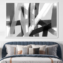 Black & White Lines v3 - Andy Brackpool - NicheCanvas