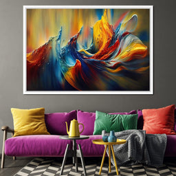 Colorful Waves & Lines - NicheCanvas
