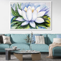 White Lotus Flower - NicheCanvas