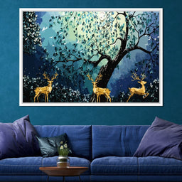 Golden Deer - NicheCanvas