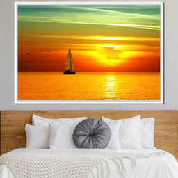 Sailing Boat Sunset - NicheCanvas