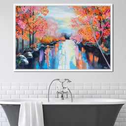 Autumn Stream Pastel - NicheCanvas