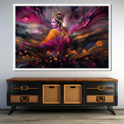 Blissful Krishna - NicheCanvas