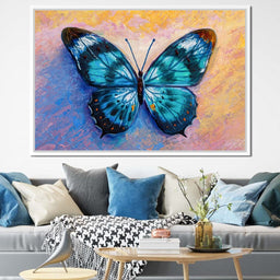 Light Blue Butterfly - NicheCanvas