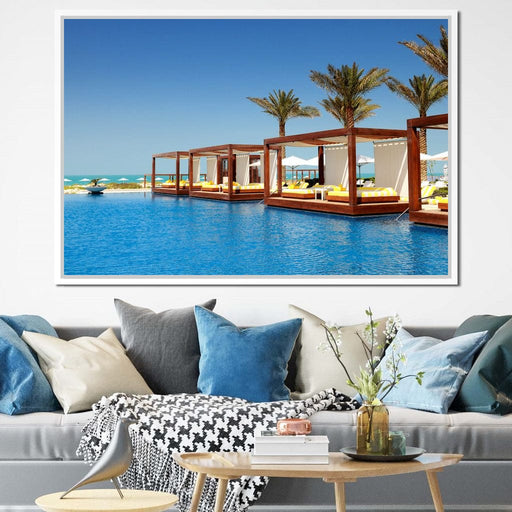 Luxury Pool Beds Canvas Print