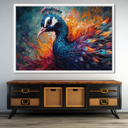 Vibrant Peacock - NicheCanvas