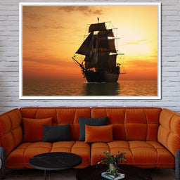 Old Ship At Sea - NicheCanvas