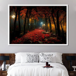 Very Beautiful Forest at Night - NicheCanvas